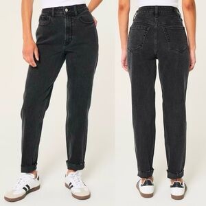 Hollister Ultra High Rise Black Mom Jean